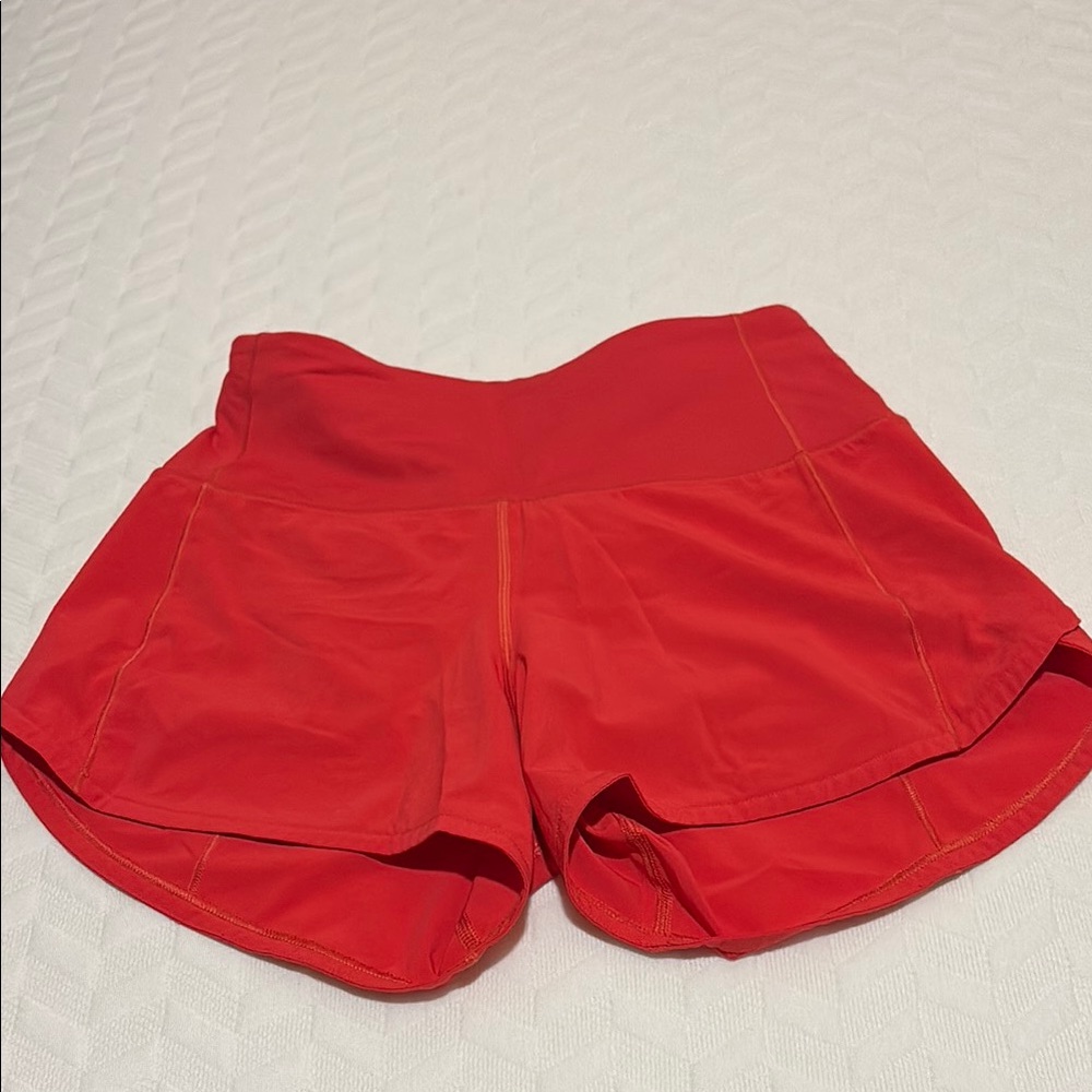 Lululemon Red Athletic Shorts